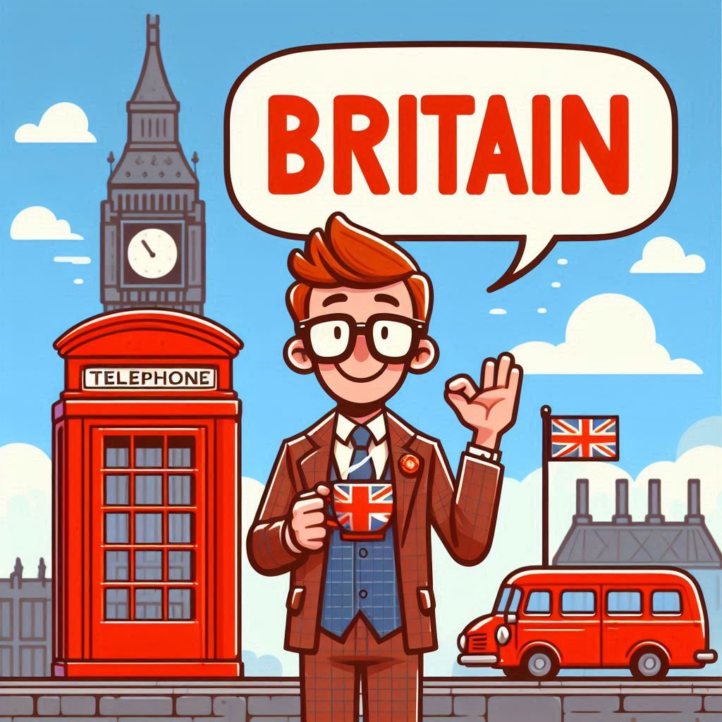 square image illustrating Britain pronunciation