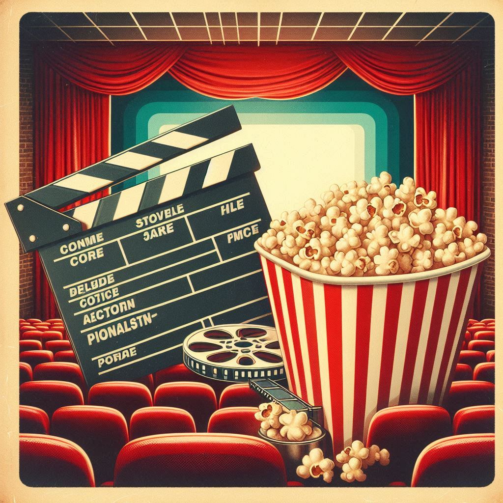 square image illustrating movies